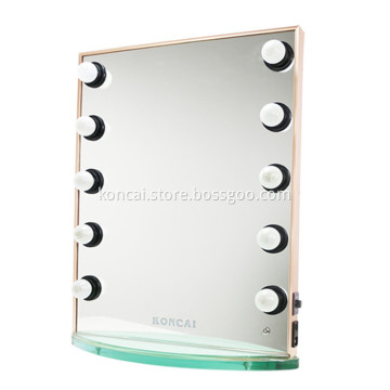 Koncai Mirror Round Desktop Led Lighted Makeup Mirror
